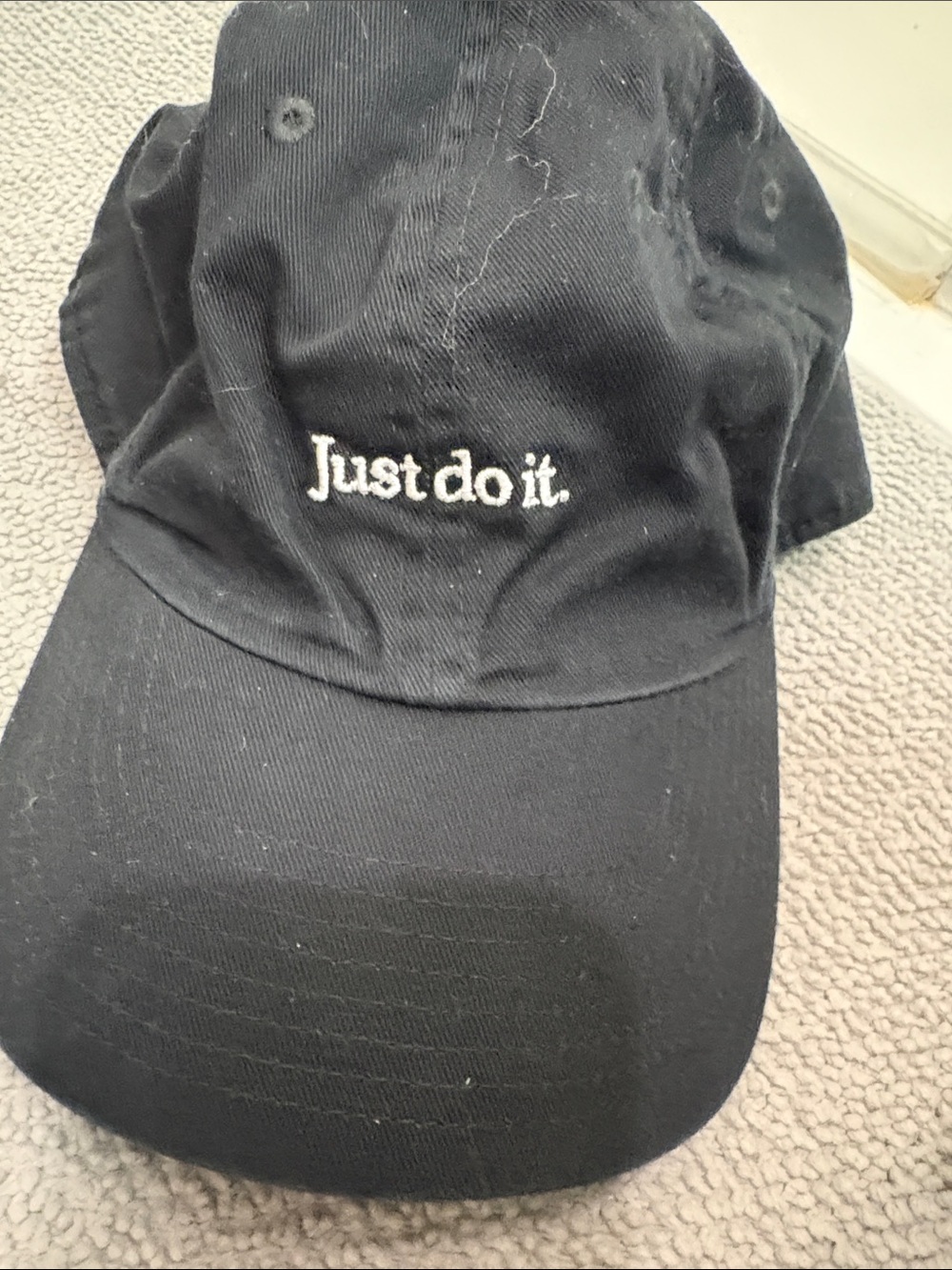 Nike Just Do It Cap | Black | Cotton | One Size